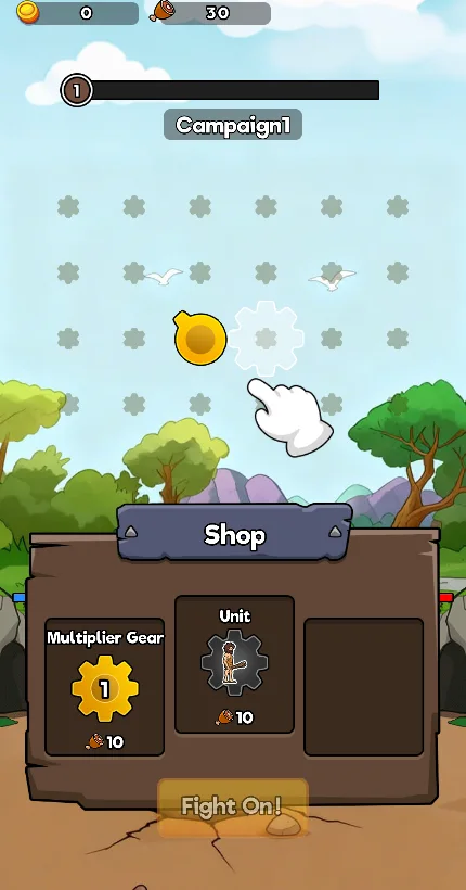 Opening screen of Hunter: Evolve Uprising in the browser build
