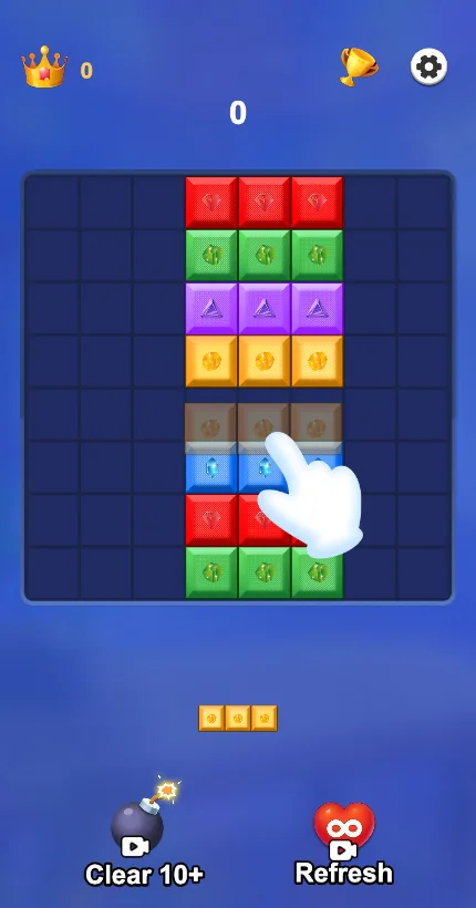 Opening screen of Smash Blocks in the browser build
